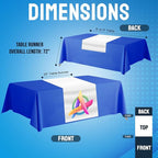 Ships Next Day, Made in USA - Custom Table Runner with Business Logo - Events, Parties, Ceremonies - Personalized Kitchen Decor & Small Business Essentials (36"x72")
