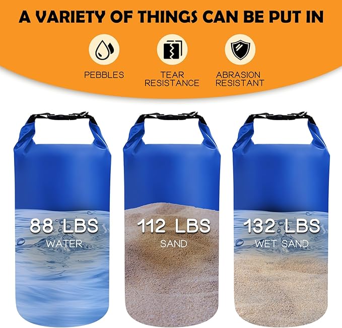 Canopy Water Weight Bag,112 LBS Canopy Weights Sand Bags,Canopy Tent Weights for Canopy Legs,Heavy Duty Weights Bags for Pop Up Tent Gazebo Legs(Without Sand)