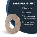 PATIKIL Walnut Edge Banding, 1/2 in x 49.2 ft Wood Veneer Tape, Pre-glued Flexible