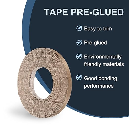 PATIKIL Walnut Edge Banding, 1/2 in x 49.2 ft Wood Veneer Tape, Pre-glued Flexible