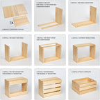 Extra Large Pine Wood Crates For Storage, Vinyl Records Storage Crates,The Storage Crates Are Made Of Pure Natural Solid Wood,Exuding Natural Pine Flavor,Unfinished Wooden Crates For Display . (1)
