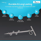 MARINE CITY Spiral Ground Anchor with O-Ring – 304 Stainless Steel 4-1/2 x 10-5/8 Inches, Ideal for Boat Mooring, Camping Tents, Puppy Tie-Out Stakes, Backyards, Marines, Yachts (Pack of 2)