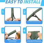 Automotive Wire Loom Tubing, Split Braided Cord Protectors from Pets No Chew, Flexible Cable Sleeve Cable Management for TV/Computer/Electric Wires (Deep Green, 1/2"-10ft)