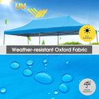 Tangkula 10’ X20’ Carport Tent Pop Up, Commercial Instant Canopy with Tent Peg, Waterproof Wedding Canopy with Wind Rope, Outdoor Shelter Pavilion for Parties Camping, Gazebo with Carry Bag