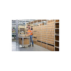 Rubbermaid Commercial Products BRUTE Heavy Duty 2-Shelf Utility/Service Cart, Medium, Lipped Shelves, Ergonomic Handle, 500 lbs. Capacity, Beige, for Warehouse/Garage/Cleaning/Maintenance