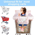 Pink Shopping Cart Cover for Baby 2-in-1 High Chair Cover with Safety Harness Multifunctional Unicorn Pattern Cart Covers for Babies Soft Padded Grocery Cart Cover for Baby Boy Girl