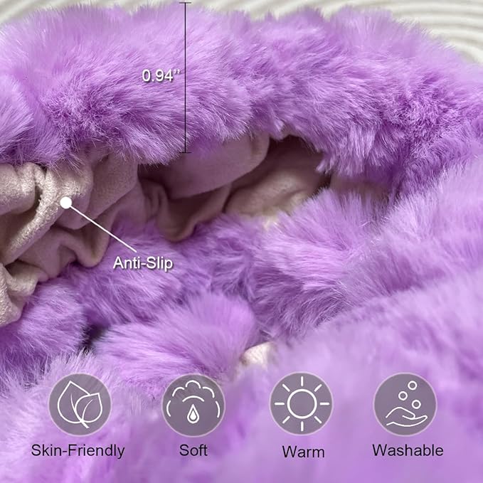 Fluffy Mirror Cover - 64"x21" Full Length Stretch Universal Ultra Soft Non-Slip Cover Warm Home Decor for Bedroom Cloakroom, Gift for Girls