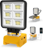 T-SUN Rechargeable LED Work Light, Portable Work Light Compatible with Dewalt 20V Battery, Cordless Flashlight Flood Light 52W 5200LM with USB &Type C Charger Port for Workshop, Garage Repair (1 Pack)