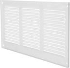 Repa Market 2-Pack 12x6 Inch Air Vent Cover/White Galvanized Steel Louvered Grill Cover with Mesh Screen/Wall or Ceiling Vent/Durable Flush Mount HVAC Register for Indoor and Outdoor Ventilation