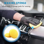 Car Wash Brush with Long Handle, 58.5'' Soft Bristle Cleaning Tool for Truck Exterior, RV, Boat, Solar Panel, Deck Washing, 2 Wax Applicator Pads Included