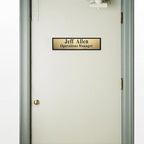Personalized Name Plate for Door or Wall, 2 x 8 inch Custom Office Aluminum Door Name Plates with Two Lines Custom Text, Office Gifts for Coworkers Boss Teacher, Employee Appreciation Gifts