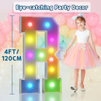 imprsv 4FT Colorful Marquee Letters R, 18 Colors Large Light up Letters Alphabet Sign with Remote, Large Marry Me Sign, Birthday Party Decorations Anniversary Wedding Decoration