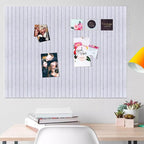 Large Felt Bulletin Board 35x47 Inch, 12pcs Peel and Stick Felt Wall Tiles Modern Push Pin Board for Wall Organization