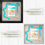 Tasse Verre 8x8 Black Display Shadow Box (2-Pack) Frame w/Linen Background and 16 Stick Pins - Ready to Hang Shadowbox Picture Frame - Box Display Baby Memorabilia Wedding