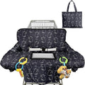 Shopping Cart Cover for Baby 2-in-1 High Chair Cover with Safety Harness Multifunctional Grey Cat Cart Covers for Babies Soft Padded Grocery Cart Cover for Baby Boy Girl