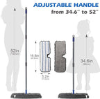 Microfiber Mops for Floor Cleaning, Masthome Dust Mop with 4 Washable Pads, 2-SidedMicrofiber Flip Mop for Wet & Dry Use, Flat Floor Mops for Hardwood, Laminate, Vinyl,Kitchen, Tile -1 Scraper