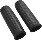 2Pcs Wheelbarrow Handle Covers 12-32mm Rubber Grip Sleeves Non Slip Garden Cart Handles Shock Absorption Black(114 x 20mm)