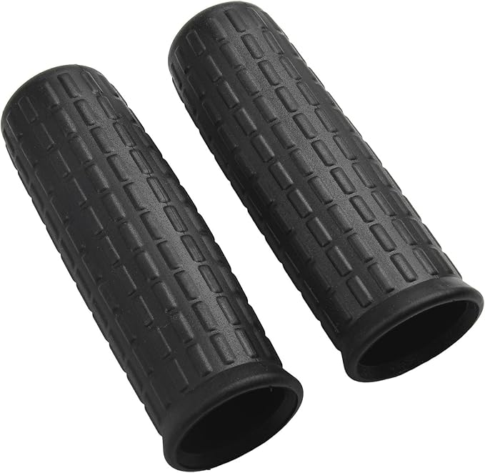 2Pcs Wheelbarrow Handle Covers 12-32mm Rubber Grip Sleeves Non Slip Garden Cart Handles Shock Absorption Black(114 x 16mm)