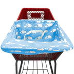 Portable Shopping Cart Cover | High Chair and Grocery Cart Covers for Babies, Kids, Infants & Toddlers ✮ Includes Free Carry Bag ✮ (Simple Blue Elephant)