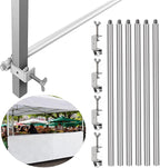 10ft Universal 3-Segment Canopy Tent Rail Bars for Pop-Up Canopy, Tent Half Wall Hardware Only, Cross Bars with Frame Connectors, Canopy Accessories, Set of 2