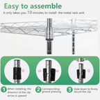 FDW 5 Tier Wire Shelving Adjustable Metal Shelves 17L x 12W x 48H NSF Pantry Shelves Storage Rack Shelving Units for Kitchen Garage Small Places Commercial,Chrome