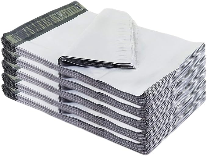 iMBAPrice 7.5x10.5 Inch White Poly Mailers, 500-Pack (#2 Small Size) Self-Seal Shipping Envelopes, Waterproof & Tear-Resistant Mailing Bags