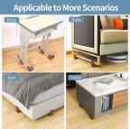 Bed Risers with Adjustable Screw Clamp, Fits Foot Thickness of Bed from 0 to 1.5 Inch, Elevation in Heights 4 Inch Heavy Duty Risers for Sofa Desk Table Cabinet Supports (4Pack, Brown)