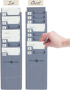 Pyramid Time Systems - Pyramid 43087 Time Card Rack Compatible with Pyramid 2500/2650 Time Clocks and 42415 Time Cards, Plastic Wall Mounted Holder with 10 Slots – Time Card Holder