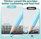 jxgzyy 20 x 20 Carpet Tiles Reusable, 16 Tiles, 0.31" Thick Carpet Squares with Padding, Easy DIY Installation, Seamless Appearance for Bedroom Living Room(43.1 sqft/Box)
