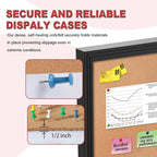 Lockable Outdoor Enclosed Bulletin Board,Weatherproof Cork Noticeboard with Locking Door, Wall-Mounted Aluminum Frame Display Case for Office, Home, School (Black Frame | Cork Surface, 44x32 inch)