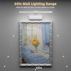 Lightbiz Picture Light, 15.35inch 5400mAh Rechargeable Picture Lights for Wall Battery Operated Wall Lights with Remote, 3 Colors Paintings Light Dimmable Art Light for Artwork, Gallery (Silver)