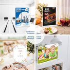 BlueValley Clear Plastic Flyer Sign Holder 8.5 x 11 Standing, 6Pack Horizontal Table Top Acrylic Brochure Menu Signs Holder, Double Sided Plexi Picture Photo Frame Lucite Paper Display Stand for Office Retail Vendor Show Fairs