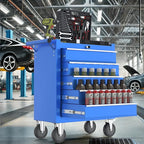 5-Drawers Garage Tool Chest, Large Capacity Tool Cabinet Heavy Duty Mechanic Rolling Tool Box Metal Locking Tool Cart with Drawers and Wheels for Storage