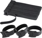 150PCS 8 Inch Reusable Cable Ties Wire Ties Cord Organizer Cable Organizer Adjustable Cable Management Black