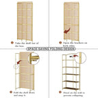 Crofy No Assembly Folding Bookshelf for Living Room, 5 Tier Gold Collapsible Book Shelf for Home Office, Portable Bookcase Storage Organizer