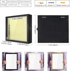 TJ.MOREE Flowers Shadow Box Display Case Large Shadow Box Frame with Glass Window Door Picture Frame Wedding Bouquet Memorabilia Medals Photos Memory Box for Keepsakes - (Rustic Black, 11 x 11 )