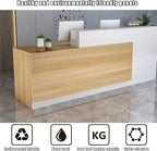 Reception Counter Desk, Front Counter Desk with Lockable Drawers, Modern Retail Counter,Home Office Desk Wooden Computer Desk Reception Table,for Checkout Office/Beauty Salon/Lobby