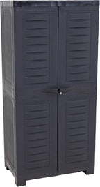 Sunnydaze Storage Cabinet - Plastic Storage Cabinet - 48.75" H - Garage, Office, Home, Laundry Room