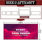 Custom Tension Fabric Display Backdrop Trade Show Backdrop for Weddings, Events, Booth (Banner only, Double Sided Print 7.5x16 Ft)