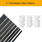 Heat Shrink Braided Sleeving 2:1 Shrinkable Fabric Cable Sheathing Wire Tubing Management Abrasion Protectors Flexibility 5/8" ID-30FT