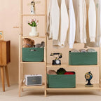 Large Storage Baskets for Shelves, Closet Organizers Bins for Clothes Blanket Towels, Baby Nursery, Toy Baskets Box, Woven Rope Baskets, 17 x 13 x 7.5”, 2 Packs Green