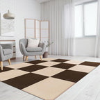 Carpet Tiles Peel and Stick 24” x 24”, Self Adhesive Soft Padded Flooring Stickers, Khaki Home Decor for Bedroom Living Room Office, 10 Tiles & 40 sq ft per Box