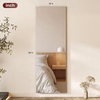 Kosmonia 58x18 Frameless Full Length Silver Coating Mirror w/Distortion Free, HD Reflection &Anti Desilvering, Tempered Glass & Shatter Proof Film Doubling Safety, Easy Setup w/Stand, Wall/Standing