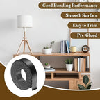 uxcell Black Edge Banding Tape, 7/8 Inch x 25ft Pre-Glued Flexible Veneer Edge Edging Strips Wood Tape for Cabinet Repair and Furniture Restoration