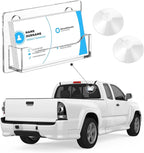 Window Mount Business Card Holder with Suction Cups Acrylic Single Pocket Organizer Clear Card Holder Acrylic Display Storage for Home Office