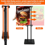 Poster Stand Heavy Duty - Double-Sided Poster Stands for Display Board Foam Signage, 4-Pack Adjustable Floor Standing Sign Holder Height up to 80 Inch, Fit Retail Events Business Wedding