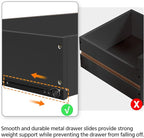 Yaheetech Bathroom Storage Cabinet, Bathroom Floor Cabinet with 2 Doors and 1 Drawer, Storage Units with 3 Open Compartments and Adjustable Shelves for Living Room, Entryway, Black