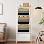3 Pack Shelf Woven Storage Basket, Closet Rope Baskets For Organizing, 15 x 10 x 9” Square Bins with Handles, Black+Brown
