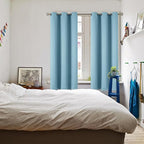 BGment Room Darkening Curtains 72 Inches Long - Grommet Thermal Insulated Drapes Window Treatment Curtains for Bedroom, 2 Panels, 42 x 72 Inch, Greyish Blue