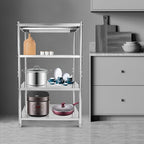 4-Tier Stainless Steel Shelf 31x18 Inch Heavy Duty Shelving Garage Storage Shelves Stainless Steel Shelves for Kitchen, Restaurant, Bar, Utility Room, Garage